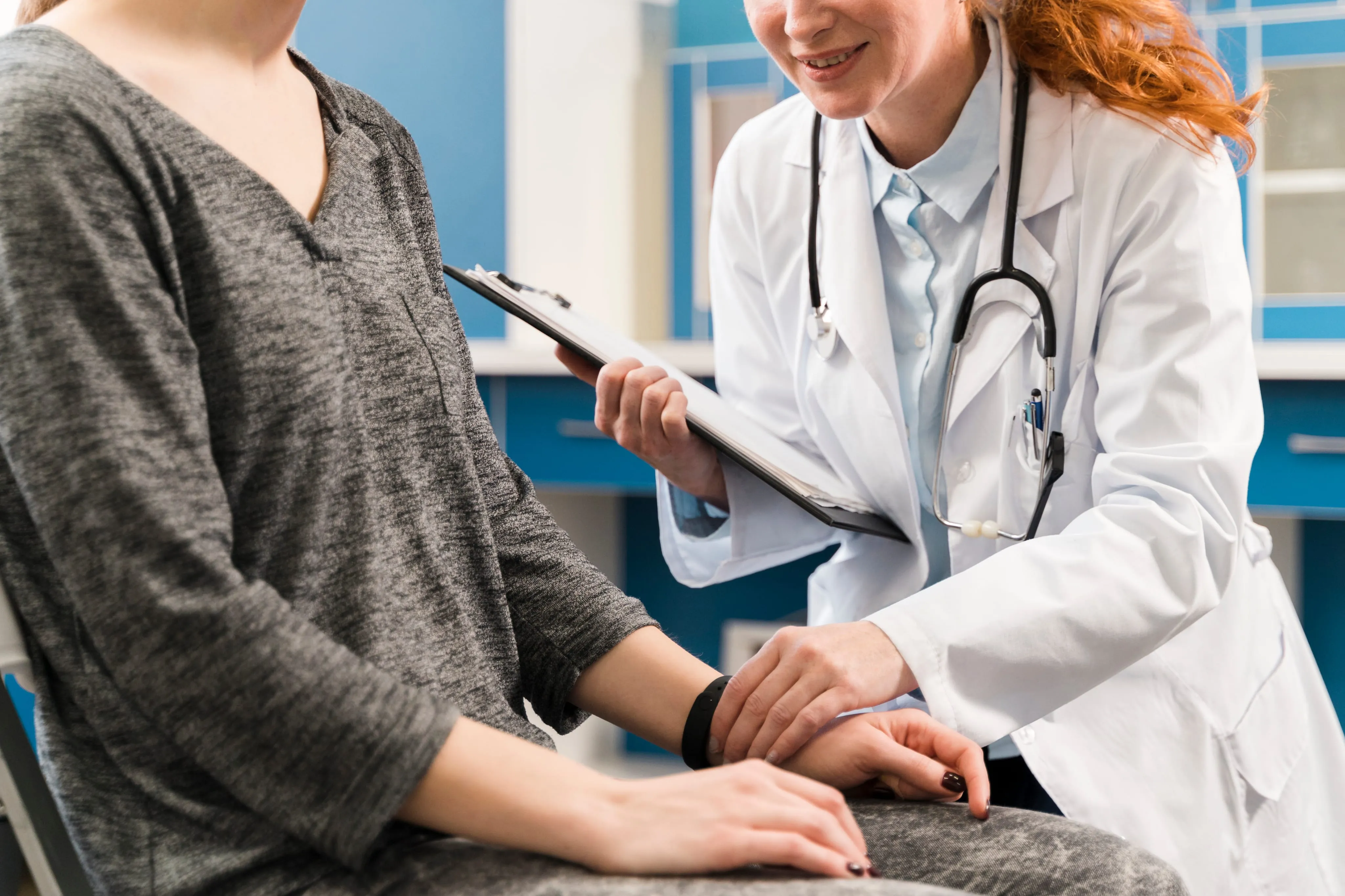 Doctor with patient