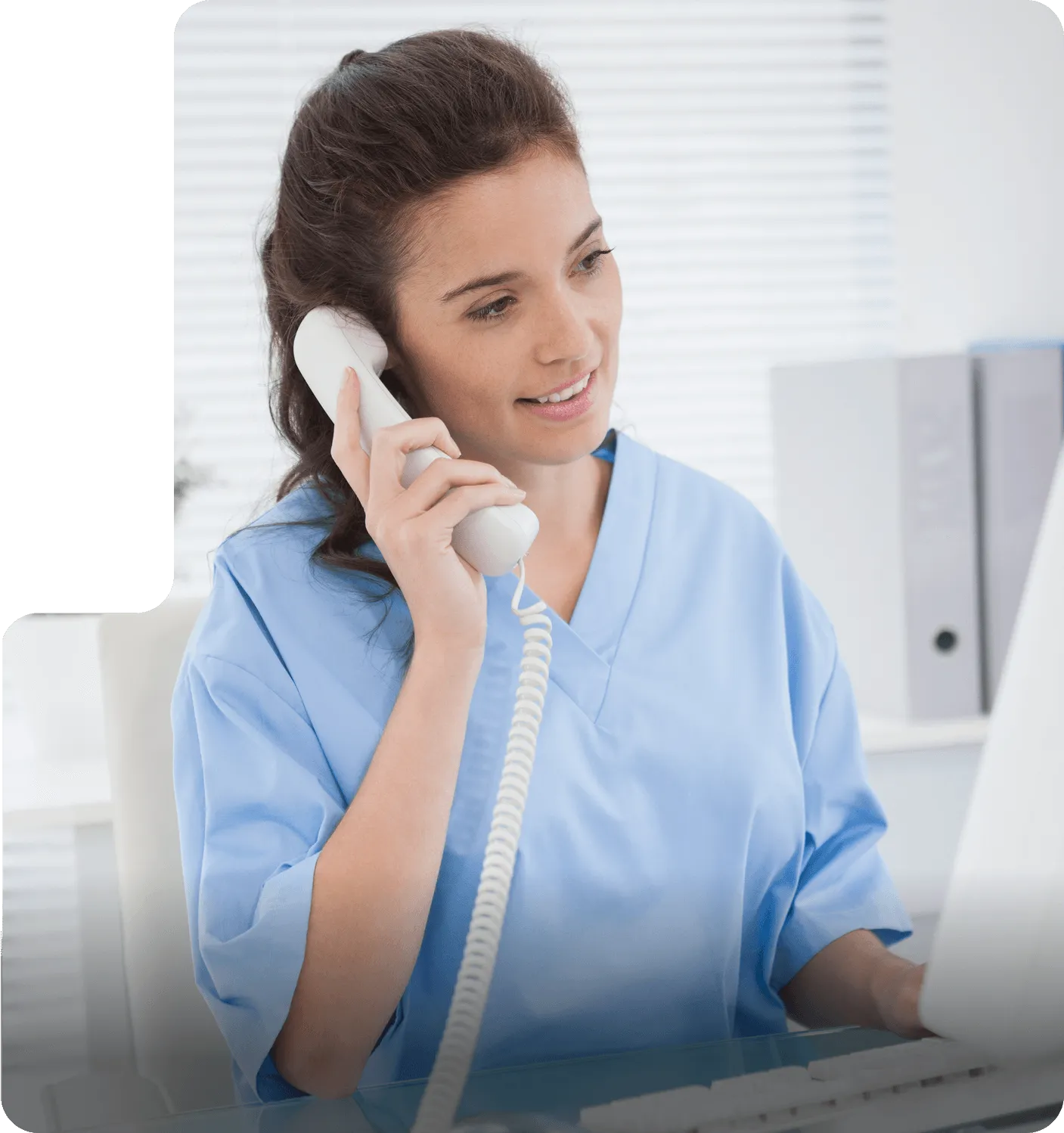Healthcare professional providing care