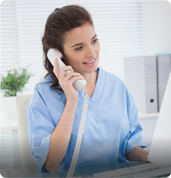 Healthcare professional providing care