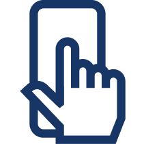 Phone and hand icon